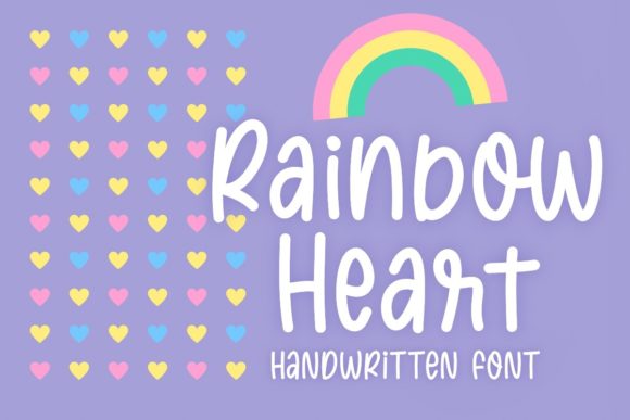 Rainbow Heart Font for Web Design