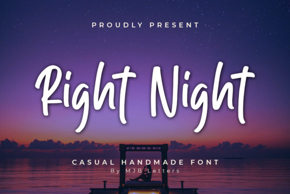 Right Night: A Natural Handwritten Font