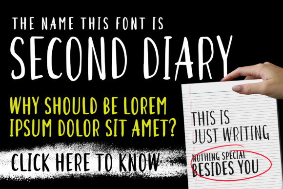 Second Diary Font for Creative Marketing