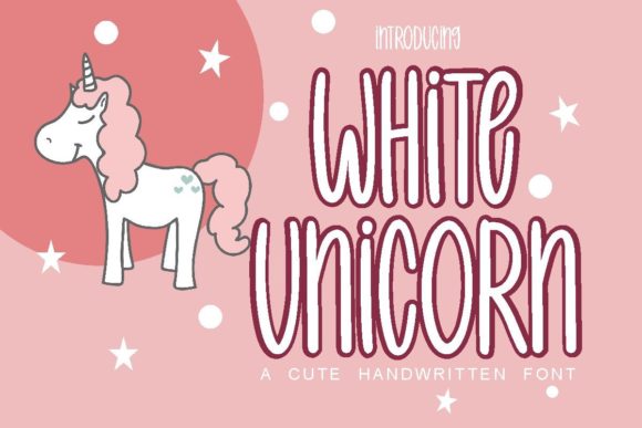White Unicorn Font for Business
