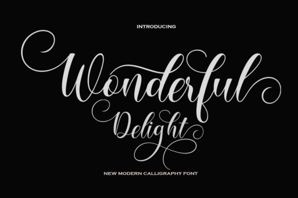 Wonderful Delight: A Luxurious Script Font