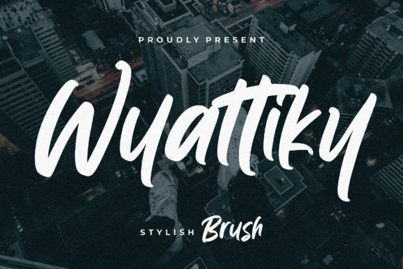 Wyattiky: A Cool Brushed Handwritten Font